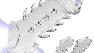 Giftoyou ペニスサック ペニスリング ペニス拘束具 2点セット 陰茎袖 高弾力 シリコン製 脱落防止 SM…