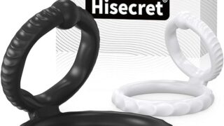 Hisecret ペニスリング コックリング 2点セット【黒と白】 高弾力 シリコン製 男性用 アダルトグッズ 大…