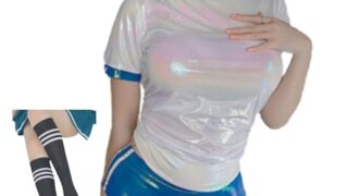 ブルマ 体操服 体操着 運動着 エナメル 超 光沢 女子高生 コスプレ セクシー (L)