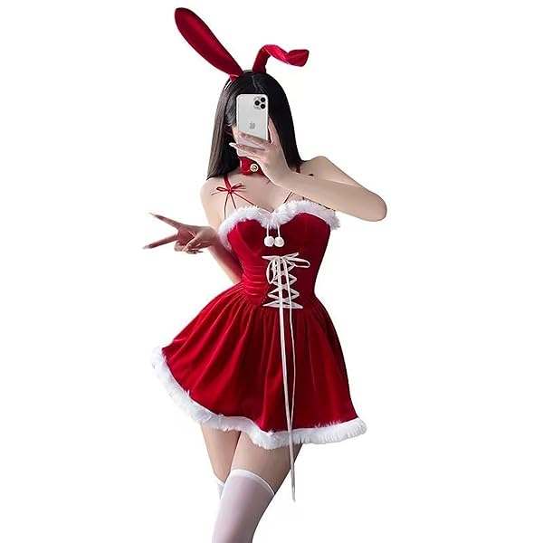 [LANLANDIE] クリスマス セクシー バニーガール サンタクロース 仮装 コスチューム エロ コスプレ セ…