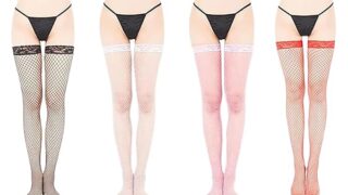 ランジェリー – [LIKENNY] 網 タイツ 4色 セクシー ガーター ガーターストッキング ハロウィン ガーター 網 タイツ …