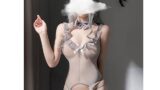 [LIKENNY] バニーガール コスプレ 6点セット セクシー ランジェリー 可愛い 透け コスチューム クリス…