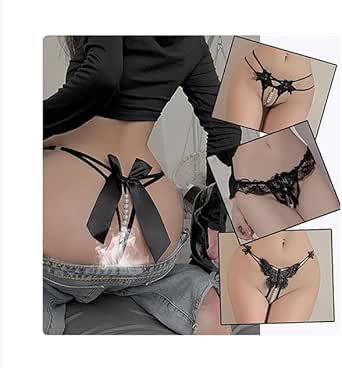 [LIKENNY] ショーツ パンツ Tバック 4個セット セクシーランジェリー 穴あき 股開き 尻の露出 シース…