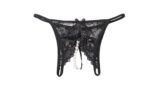 ランジェリー – [LIKENNY] 黒レース 下着 セクシー オープンショーツ SM 過激 誘惑 透明 穴あき Tバック エロチッ…