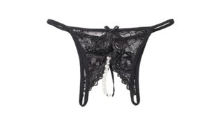 ランジェリー – [LIKENNY] 黒レース 下着 セクシー オープンショーツ SM 過激 誘惑 透明 穴あき Tバック エロチッ…