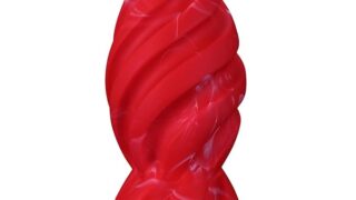 ディルド – アナルプラグ 液体シリコン 吸盤付き レッド L 9x22cm