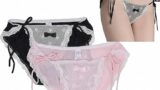 ランジェリー – [Lunon] 男の娘 パンツ セクシー サイドリボン サテン 生地 ショーツ 2枚セット 女装専用 女装用 紐パ…