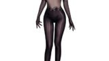 ランジェリー – [MAHOU] セクシー 全身タイツ レディース セット プレゼント 手袋一組 花柄レース 黑 ボディストッキング…
