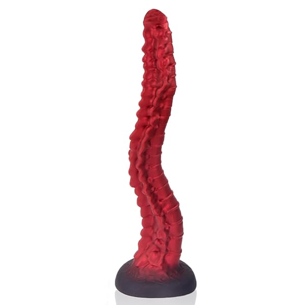 ディルド – MAPARON アナルプラグ 凹凸あり 吸盤付き 液体シリコン レッド 全四サイズ XL:6cmX42cm