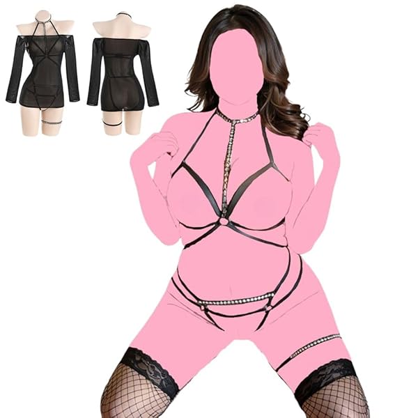 MORApink セクシー コスプレ ハーネス 過激 束縛 ソフト SM 大きいサイズ メンズ ランジェリー エッ…