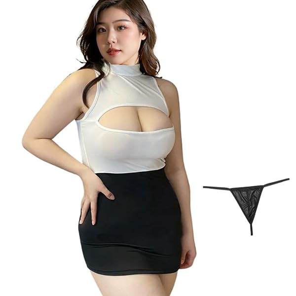 [MORApink] 秘書 コスプレ セクシー ランジェリー 大きいサイズ 白 黒 衣装 教師 OL コスチューム…