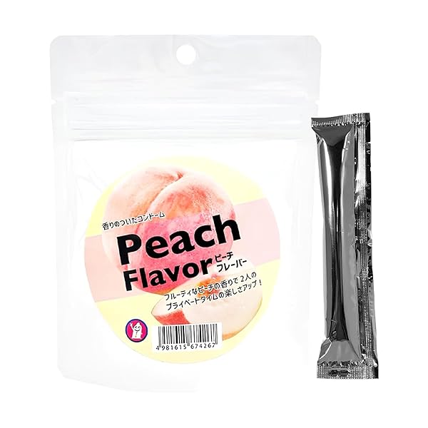 コンドーム フレーバーコンドーム Mサイズ 6個入パウチ 全5種類の香り 無印スティックローション付き 避妊具 ス…