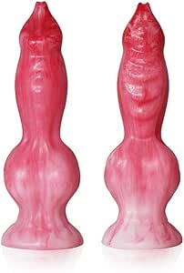 Meetersディルド 人外ディルド アナルプラグ 犬のペニス型 吸盤付き 初心者 男女兼用 柔らかい 完全防水 …