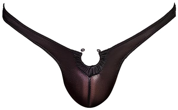 ランジェリー – [Miracroute] コックリング付き メンズ シースルー ビキニ プレイ エロ 下着 フルバック 透け パン…