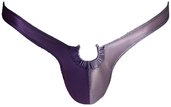 ランジェリー – [Miracroute] コックリング付き メンズ シースルー ビキニ プレイ エロ 下着 フルバック 透け パン…