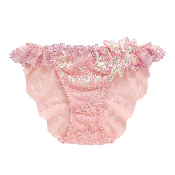 ランジェリー – [Mon cher pigeon*] ショーツ スタンダード 豪華 レース 刺繍 花 アップリケ 可愛い バックレ…