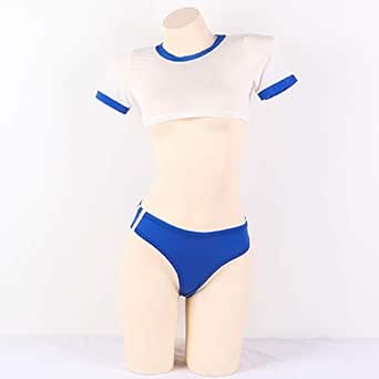 体操服 コスプレ セクシー ブルー【NaughtyAngel】 ブルマ へそ出し レディース コスチューム 穴あき…