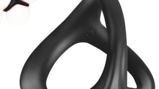 Ninonly ペニスリング コックリング 3重束縛 Y型ペニスリング シリコン 脱落防止 男性用（ブラック）