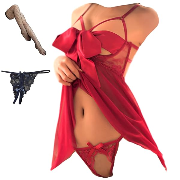 コスプレ – OLYOLY【4点セット】オープンバスト ベビードール 穴あき ショーツ セクシー ランジェリー ビキニ 過激なO…