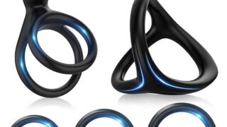 Orirya コックリング シリコン製 ペニスリング 二重の束縛 ぺにすリング 大人のおもちゃ 繰り返し使用可能 …