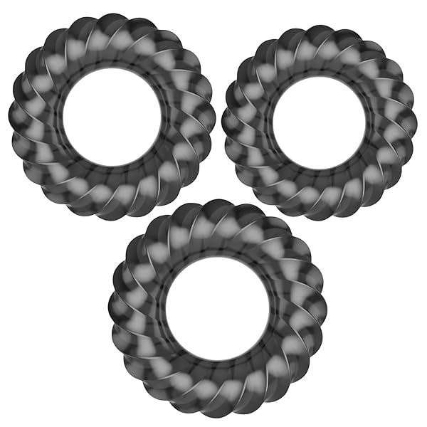 Orirya コックリング ペニスリング シリコン製 ねじ型 ぺニス リング 大人のおもちゃ アダルトグッズ 男性…