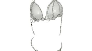 ランジェリー – 過激下着 チェーン 貞操ショーツ ボンテージ 縄 ひも PU 合金リング 変装 tバック ボディチェーン セクシー…