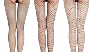 ランジェリー – [QINGCHENGNIΛO] 網タイツ セット 穴あきストッキング パンスト オープンクロッチ パンティストッキ…