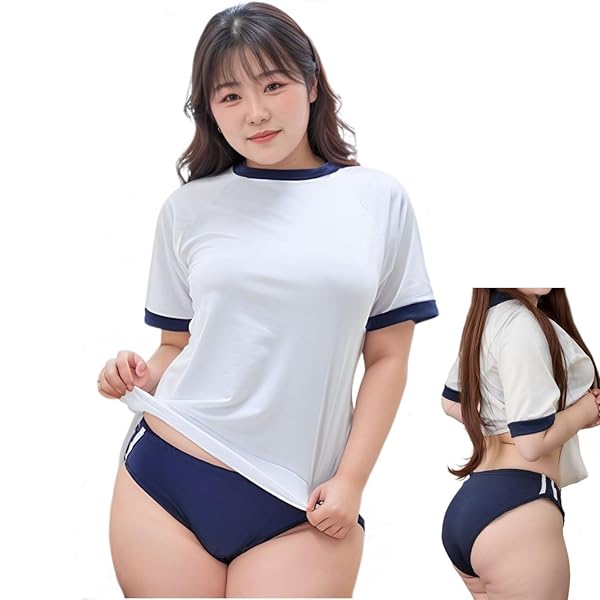 [R-Dream] 体操服 ブルマ 大きいサイズ コスプレ 体操着 セット セクシー コスチューム 紺色 プラスサ…
