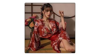 [REPROMGO] 赤い 和服 コスプレ セクシー 花魁 ランジェリー 人気 パジャマ ランジェリー レディース…