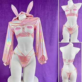 [SENMHS] サイバーパンク バニーガール コスプレ セクシー 逆バニー 衣装 過激 エロ 可愛い 誘惑 ハイ…