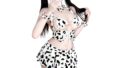 [SENMHS] コスプレ セクシー メイド コスチューム ミニスカート 乳牛 牛柄 ビキニ エッチ な 下着 露…