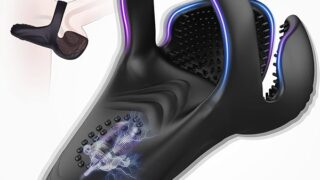 電動コックリング ペニスリング 男性用 バイブ付き 会陰マッサージ器 SENSIVO 【10種類振動モード 会陰部…