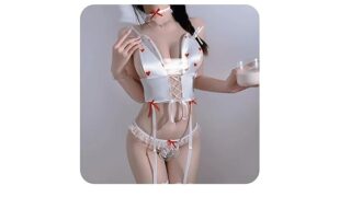 [SEXYTINE] セクシー ランジェリー コスプレ ハート蝶結び コルセット レオタード バニーガール Tバッ…