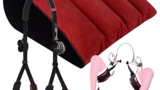 [SM愛好者推薦] SMグッズ 【体位解禁M字開脚専用】sm 拘束具 女性 アダルトグッズ 【可調式ベルト＆手枷+…