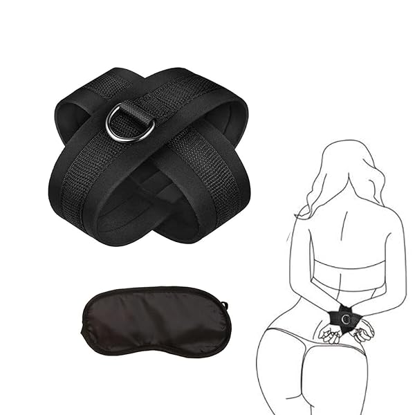 SMグッズ 拘束具 大人の玩具 クロス手錠 男女兼用 目隠し sm 手錠 Dリング付き 手に優しい