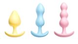 ディルド – アナルプラグ アナルビーズ Smグッズ 3点セット シリコン製 アナル拡張 調教器具 前立腺マッサージ 初心者 男女兼用
