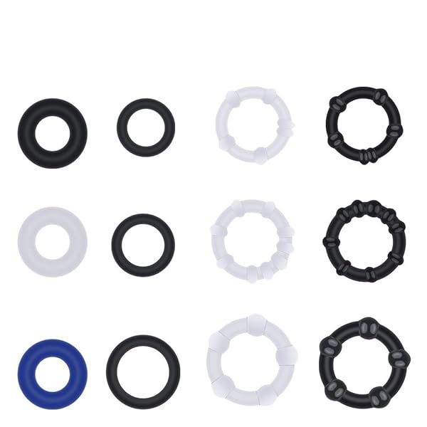 Soxeeh ペニスリング コックリング 12個セット リング シリコン製 良い弾力 巻き込み防止 4種類仕様*3…