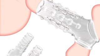 Soxeeh ペニスリング コックリング ペニスサック 2点セット ペニス拘束具 2種類の摩擦 TPE素材 高弾性…