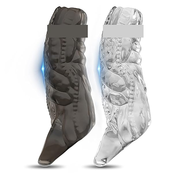 ペニスサック アダルトグッズ 男性用 柔らかい 透明 TPE製 コックリング ペニス シリコン 弾力 凹凸テクスチ…