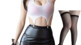 コスプレ セクシー ボンテージ 光沢 ガータベルト Tバック 過激