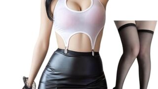 コスプレ セクシー ボンテージ 光沢 ガータベルト Tバック 過激