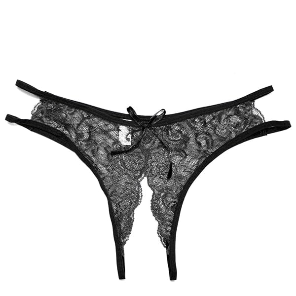 ランジェリー – 下着 セクシー 穴あきショーツ Tバック パンツ レース アンダーウェア 紐 フリーサイズ パンティー ランジェリ…