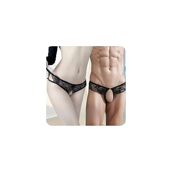 ランジェリー – [三丸] ショーツ レディース Tバック パンツ メンズ 下着 カップルの下着 穴あき シースルー レース 刺繍 …