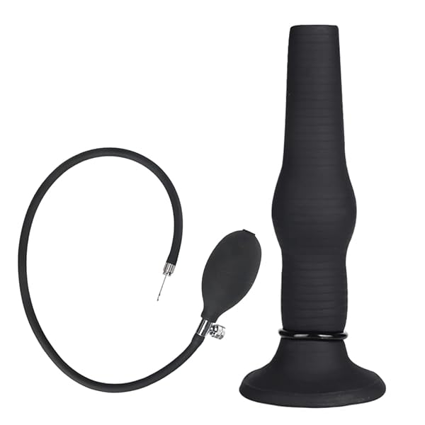 ディルド – TaRiss’s 3点セット サンラン器 インフレート式 シリコン ブラック 5.3cmx22.5cm