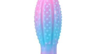 ディルド – TaRiss’s ヘチマ4代目 アナルプラグ 夜光可能 凹凸あり アンカー形台座 シリコン ブルー ピンク L 6…