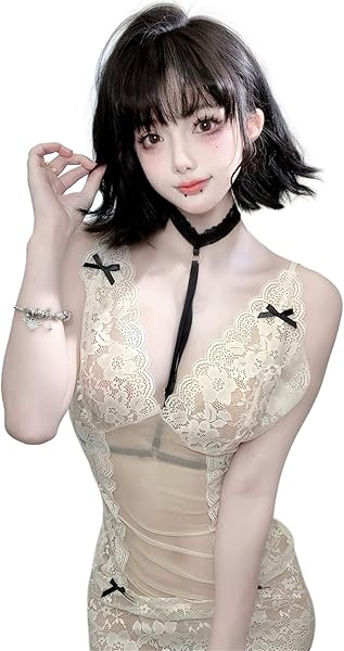 セクシー コスプレ ランジェリー ベビードール 小悪魔 エナメル フルセット Vネック レオタード ラブリー レー…