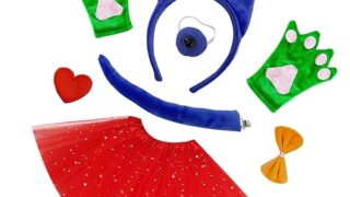 コスプレ – [Watreketal] シープドッグコスチュームヘッドバンドテールボウタイスカートグローブ（またはグラス）ハロウ…