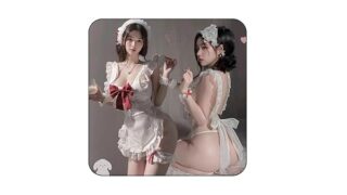 [WhimsiNova] メイド 服 裸 エプロン コスプレ セクシー メイド ランジェリー ベビードール かわい…