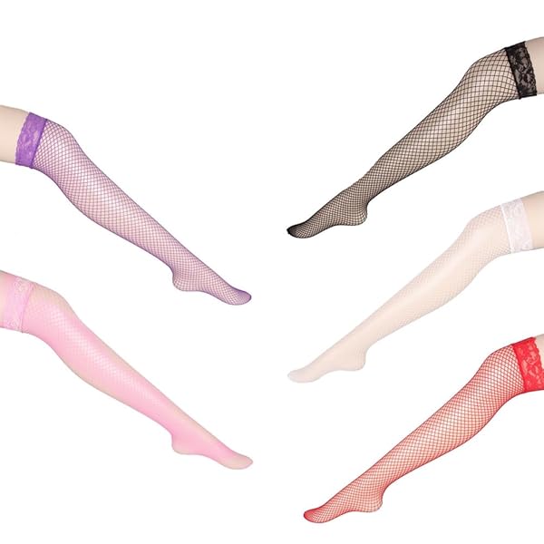 ランジェリー – [YIXINLYMY] ストッキング 網タイツ 5足セット コスプレ セクシー ストッキング あみタイツ 仮装 ニ…