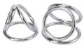 Yemaxコックリング ペニスリング 2点セットマンガンスチール製三連リングcock ring ペ二スリング グラ…